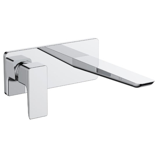 Aqua Sabre Wall Mounted Basin Mixer - chrome