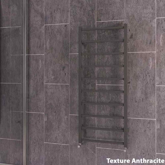 Aqua Sera Designer Towel Rail Texture Anthracite - All Sizes
