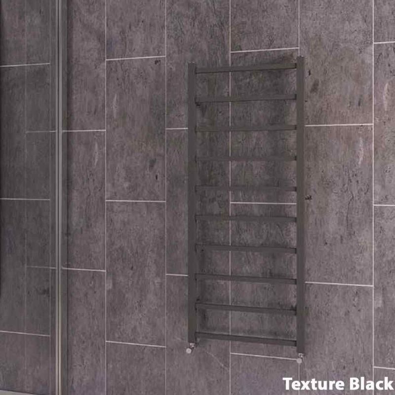 Aqua Sera Designer Towel Rail Texture Black - All Sizes
