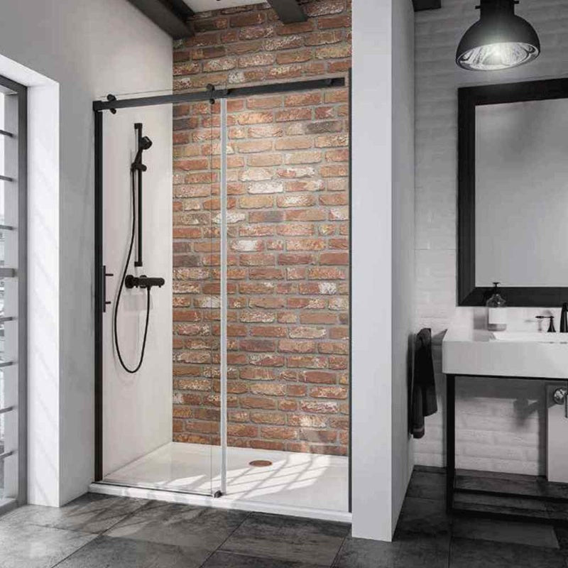 Aquaglass Urban Recess Walk-in Sliding Shower Door - 1200mm x 2000mm - All Colours