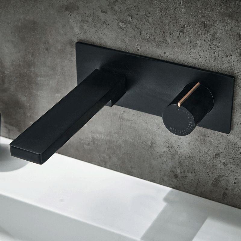 Aqua Velar Wall Mounted Basin Mixer - Black 