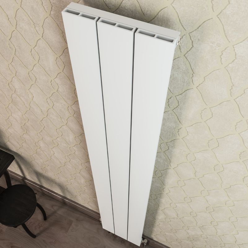 Aqua Vetta Vertical Aluminium Radiator Texture White - All Sizes