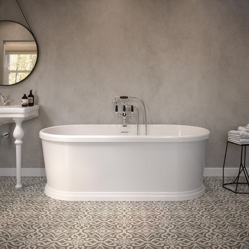 
Aqua Holborn 1800mm x 850mm Freestanding Double Ended Bath 
