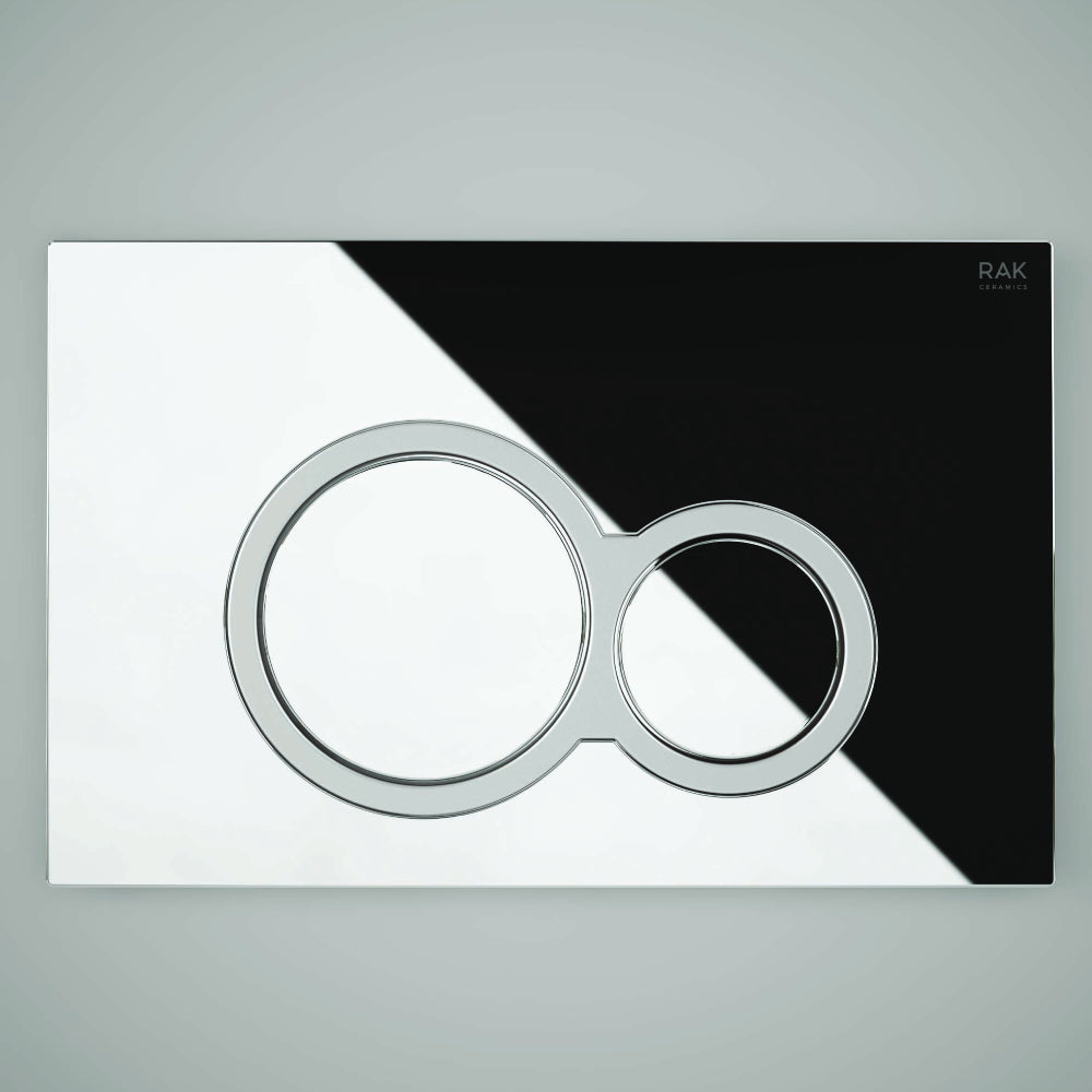 RAK Ceramics Polished Chrome Flush Plate With Matt Push Plates