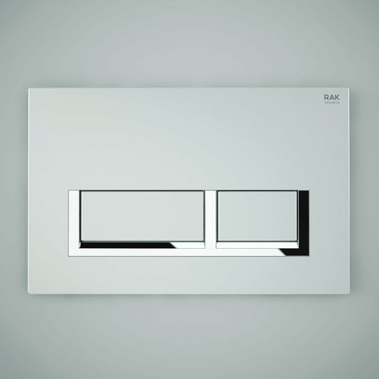 RAK Ceramics Matt Chrome Flush Plate With Rectangular Push Plates