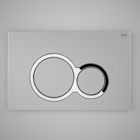 RAK Ceramics Ecofix Polished Round Dual Flush Plates - Matt Chrome