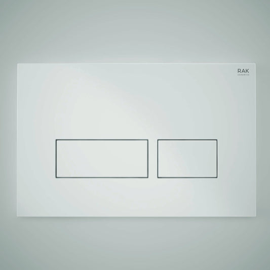 RAK Ceramics Ecofix Rectangular Dual Flush Plates - White