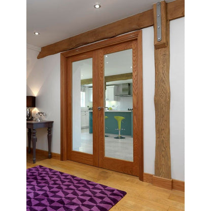 JB Kind Oak Glazed Fuji Internal Door Unfinished 1981 X 762 X 35mm