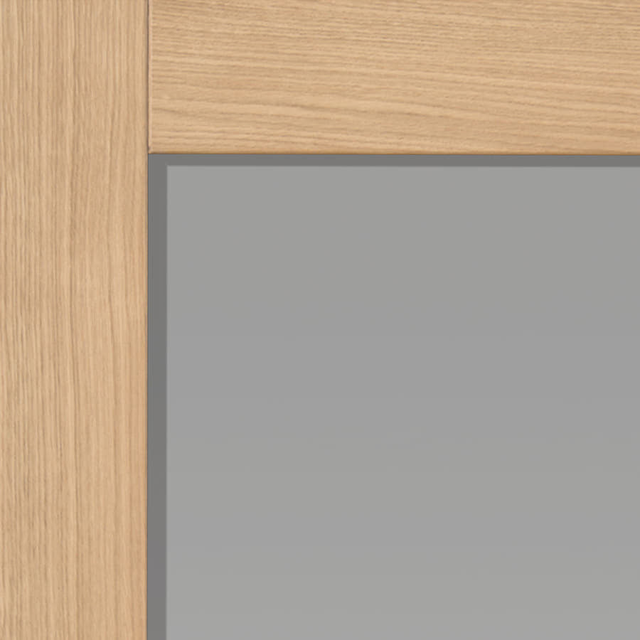 JB Kind Oak Glazed Fuji Internal Door Unfinished