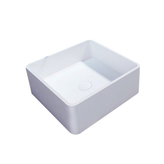 Aqua Galvano Square Solid Surface Basin -  W380mm x H130mm x D380mm