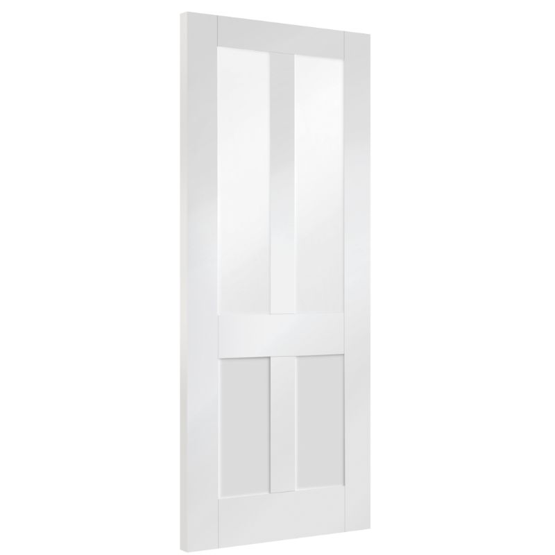 Image for XL Joinery Malton Shaker Internal White Primed Door with Clear Glass 1981 x 686 x 35mm (27")