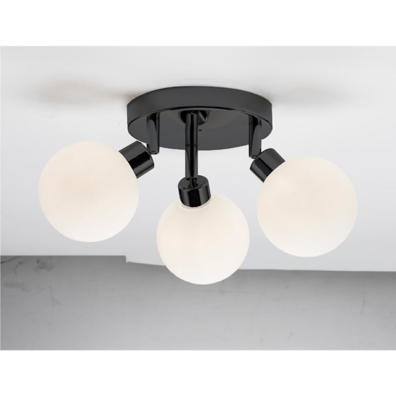 Aqua Geo Round Triple Spotlight with Frosted Glass - All Colours