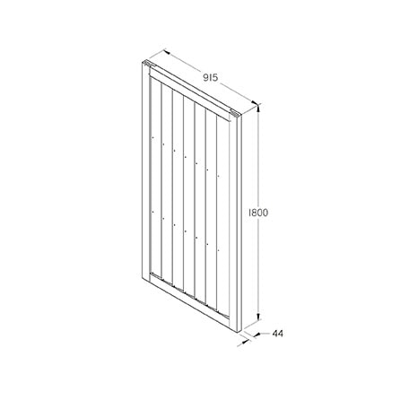 Forest Pressure Treated Featheredge Gate 1.80m