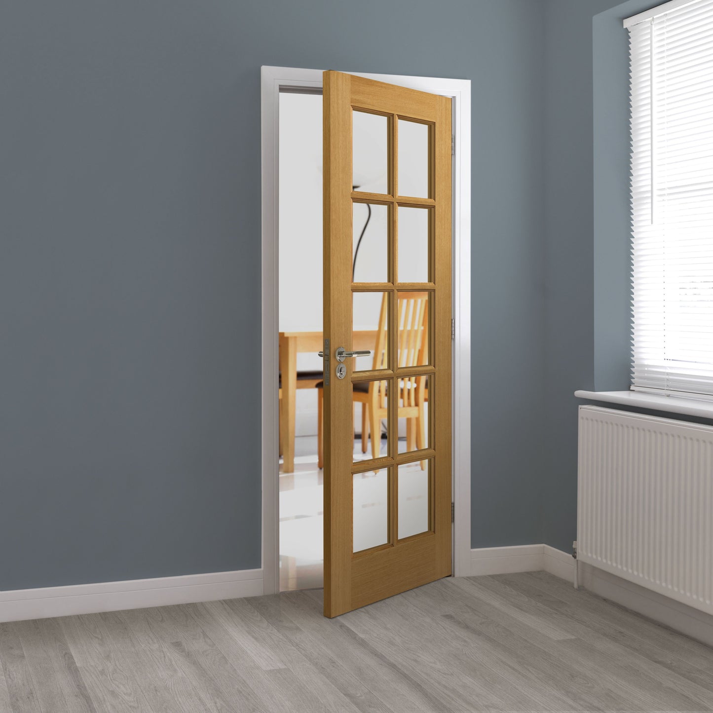 Image for JB Kind Gisburn Oak Glazed Internal Door