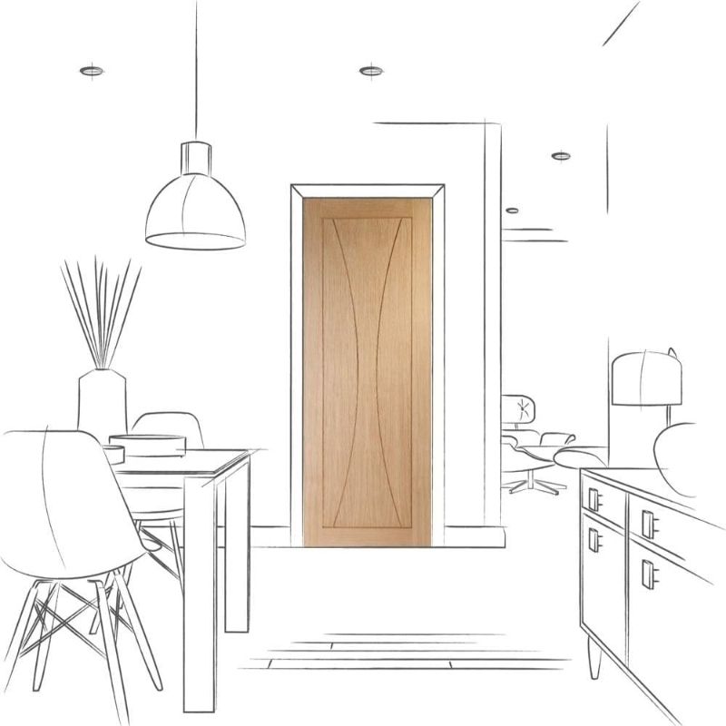 Image for XL Joinery Verona Internal Oak Fire Door 1981 x 686 x 44mm (27")