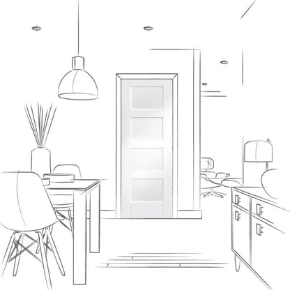 Image for XL Joinery Shaker 4 Panel Internal White Primed Door 1981 x 533 x 35mm (21")