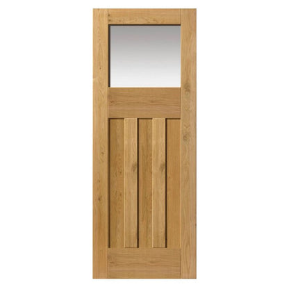 JB Kind Pre-Finished Rustic Oak DX Glazed Internal Door - 1981 x 762 x 35mm 