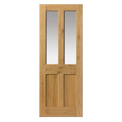 JB Kind Rustic Oak 4 Panel Glazed Pre-Finished Door - 1981 x 762 x 35mm 