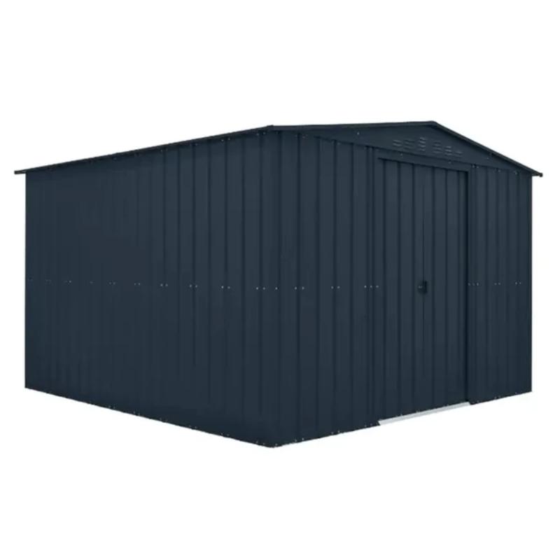 Globel Apex Metal Garden Shed (Grey) - All Sizes