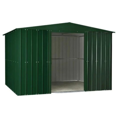 Globel Apex Metal Garden Shed (Green) - All Sizes