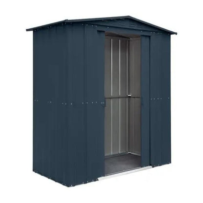 Globel Apex Metal Garden Shed (Grey) - All Sizes