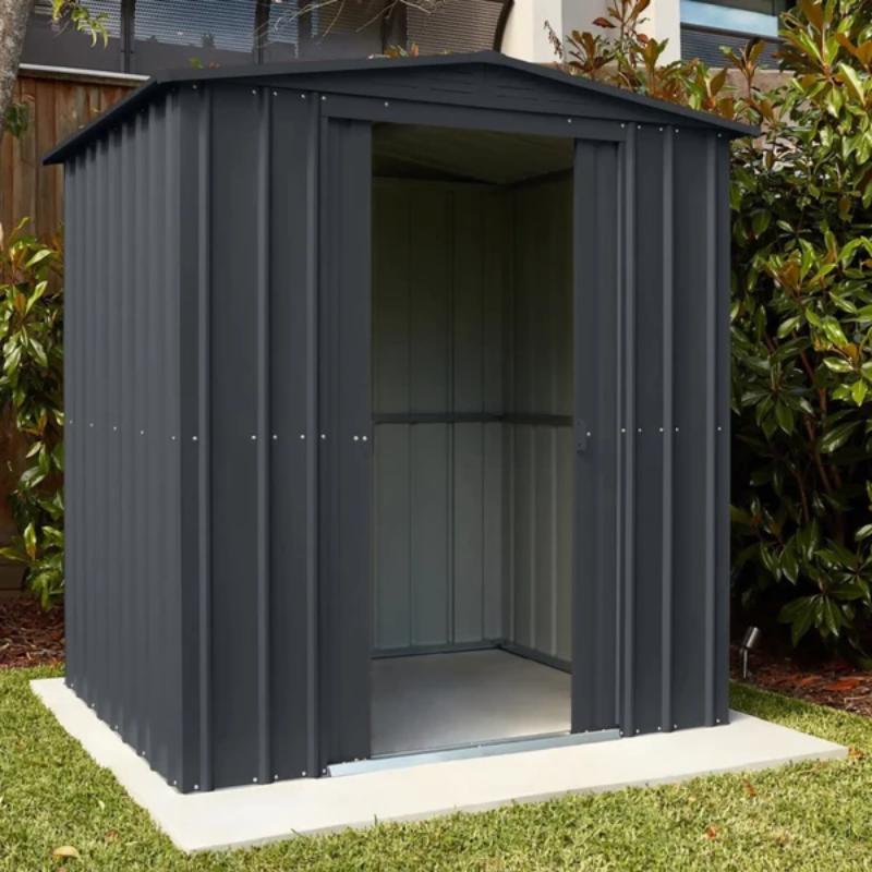 Globel Apex Metal Garden Shed (Anthracite Grey) - All Sizes