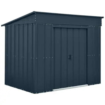 Globel Low Pent Metal Garden Shed - All Sizes