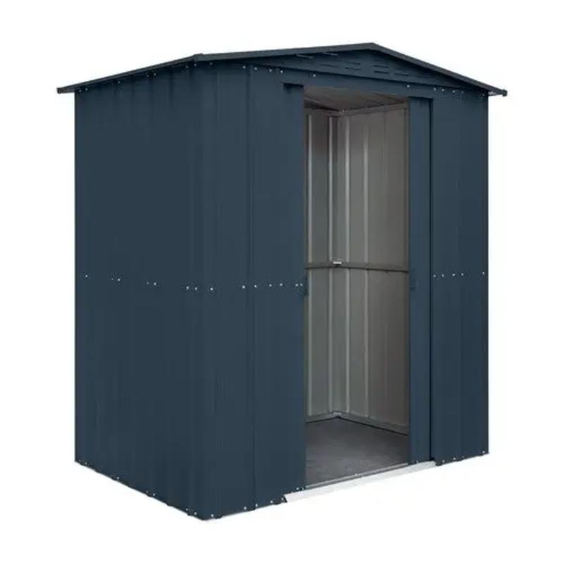 Globel Apex Metal Garden Shed (Grey) - All Sizes