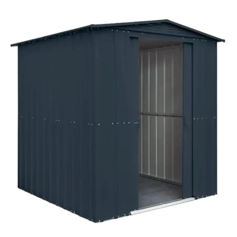 Globel Apex Metal Garden Shed (Grey) - All Sizes