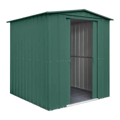 Globel Apex Metal Garden Shed (Green) - All Sizes