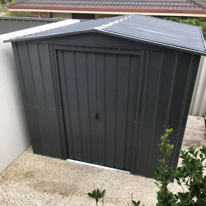 Globel Apex Metal Garden Shed (Anthracite Grey) - All Sizes