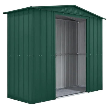 Globel Apex Metal Garden Shed (Green) - All Sizes