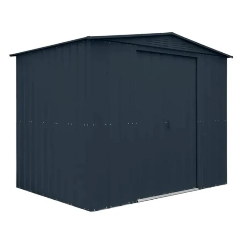 Globel Apex Metal Garden Shed (Grey) - All Sizes