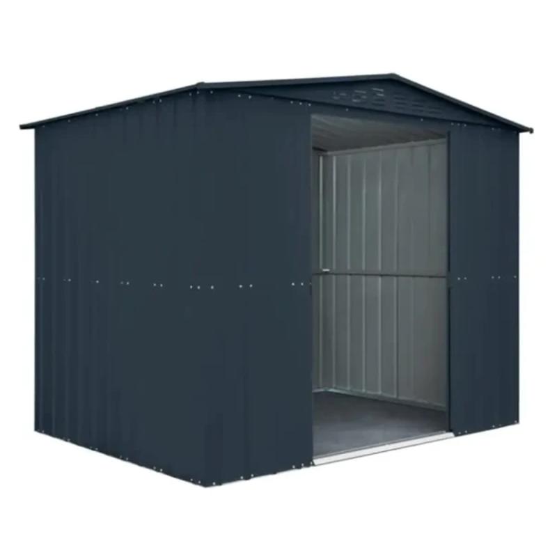 Globel Apex Metal Garden Shed (Grey) - All Sizes