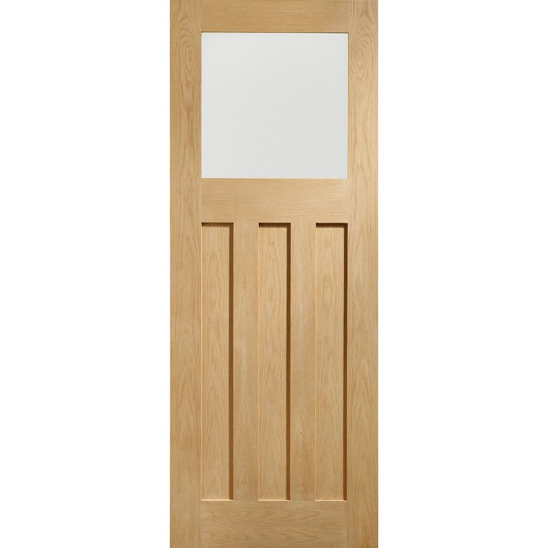 Image for XL Joinery DX Internal Oak Door with Obscure Glass 1981 x 762 x 35mm (30")