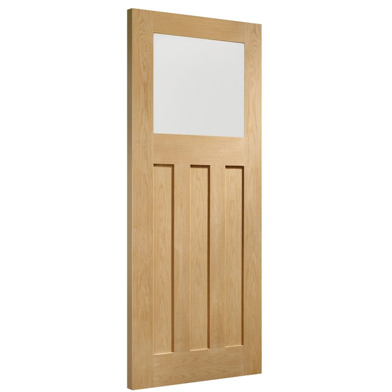 Image for XL Joinery DX Internal Oak Door with Obscure Glass 1981 x 762 x 35mm (30")