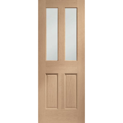 Image for XL Joinery Malton Internal Oak Door with Clear Bevelled Glass 1981 x 686 x 35mm (27")