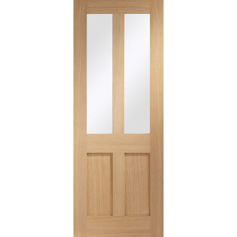 Image for XL Joinery Malton Shaker Internal Oak Door with Clear Glass 1981 x 838 x 35mm (33")