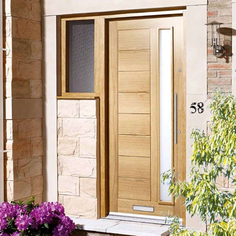 LPD Goodwood Oak Frosted Double Glazed Exterior Door 80in x 32in x 44mm (2032 x 813mm)