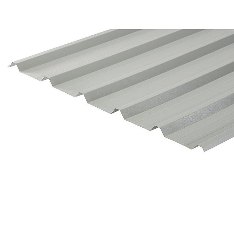 Cladco 32/1000 Box Profile PVC Plastisol Coated 0.7mm Metal Roof Sheet Goosewing Grey - All Sizes