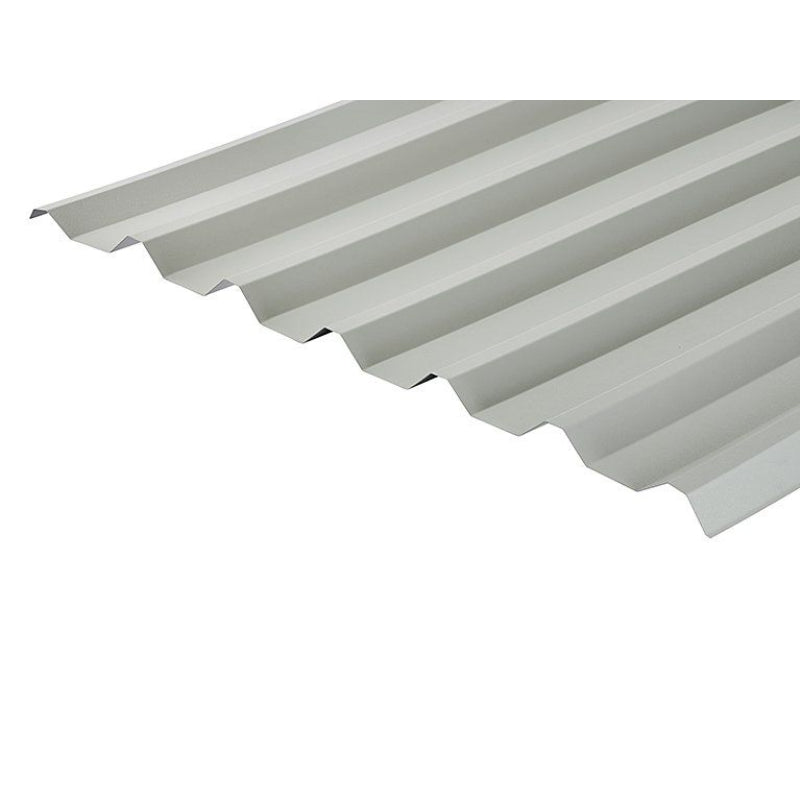 Cladco 34/1000 Box Profile PVC Plastisol Coated 0.5mm Metal Roof Sheet Goosewing Grey - All Sizes