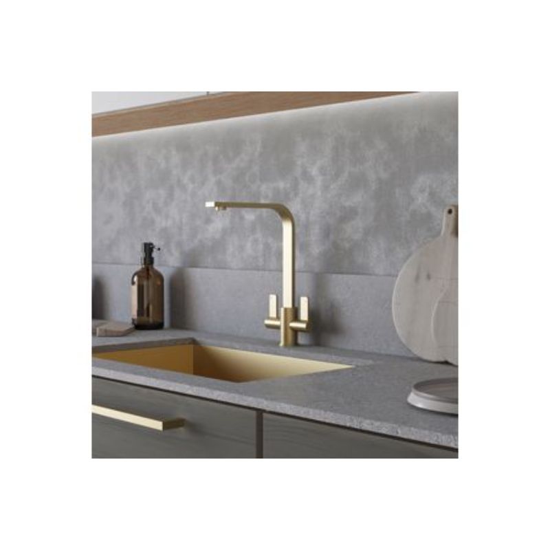 Ellsi Eben Twin Lever Kitchen Tap - All Colours