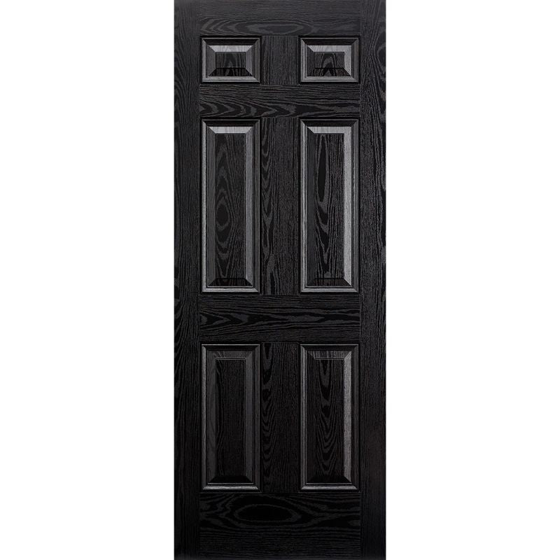 LPD GRP Colonial 6 Panel Black Exterior Door- 1981 x 838 x 44mm (78"x33") 