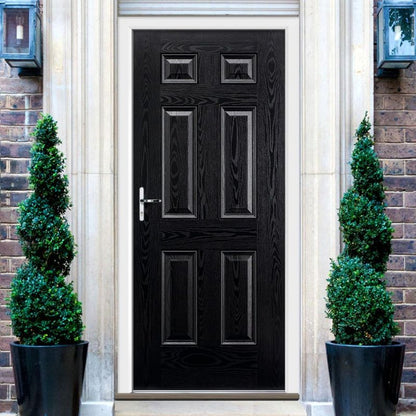 LPD GRP Colonial 6 Panel Black Exterior Door- 1981 x 838 x 44mm (78"x33") 