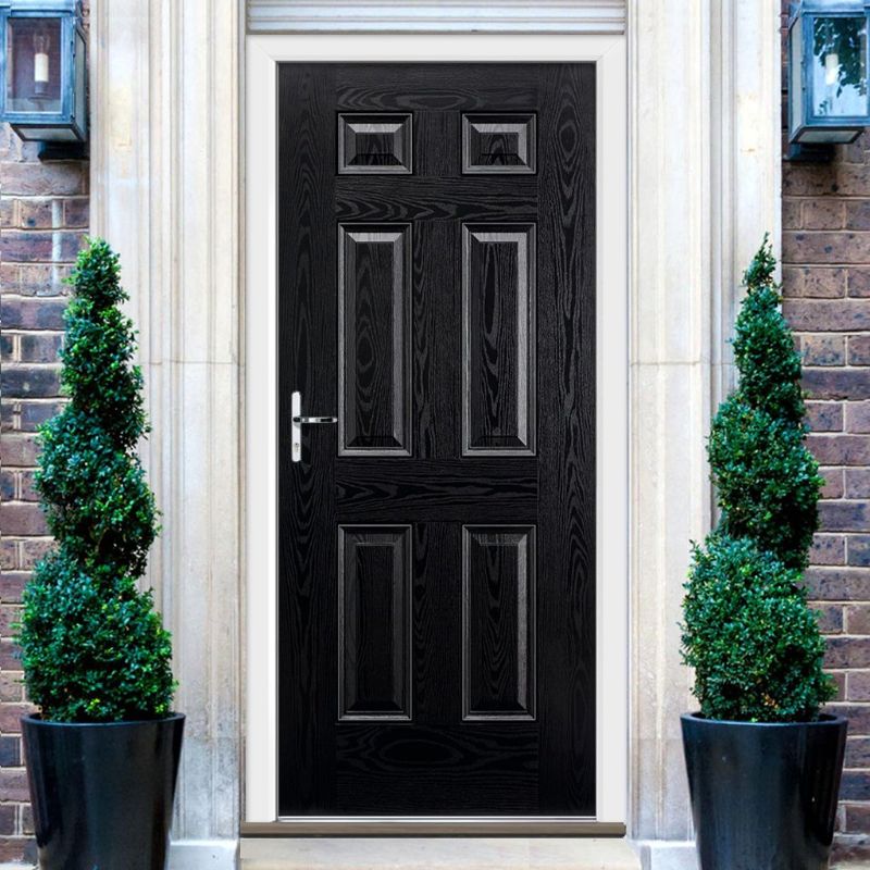 LPD GRP Colonial 6 Panel Black Exterior Door