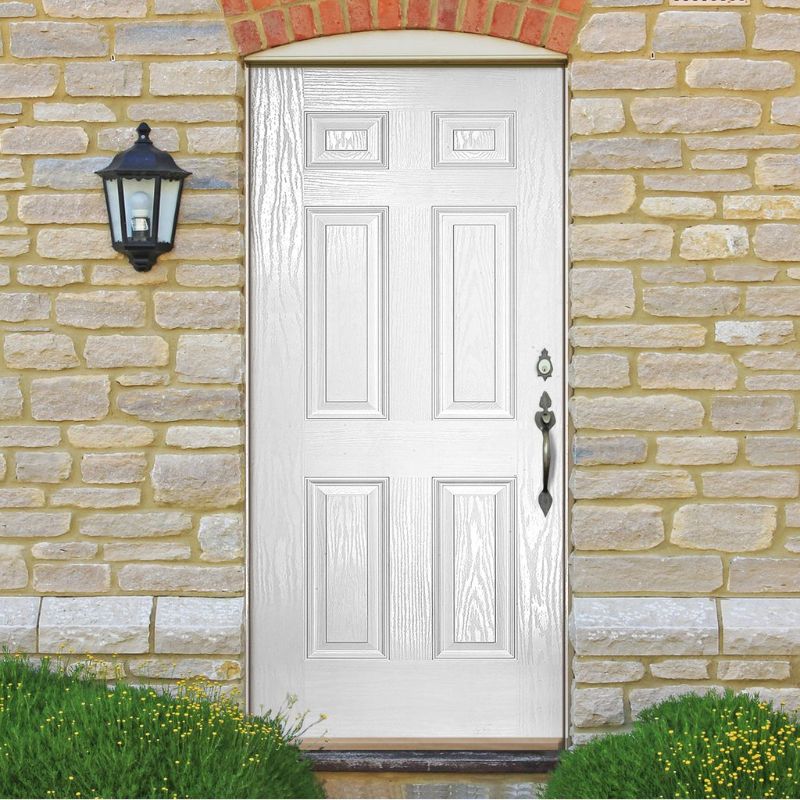 LPD GRP Colonial 6 Panel White Exterior Door - 1981 x 838 (33")