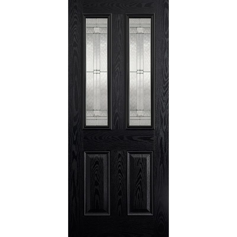 LPD GRP Malton Black 2L Glazed Exterior Door - 1981 x 838 (33")