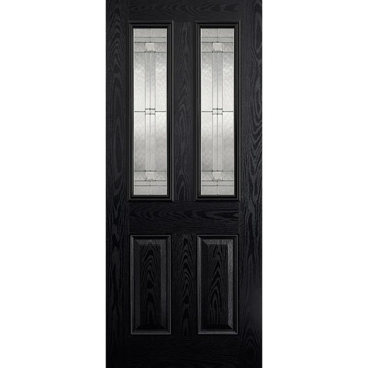 LPD GRP Malton Black 2L Glazed Exterior Door - 2032 x 813 (32")