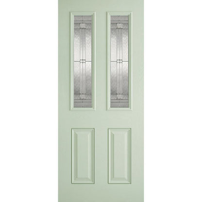 LPD GRP Malton Green 2L Glazed Exterior Door - 1981 x 838 (33")