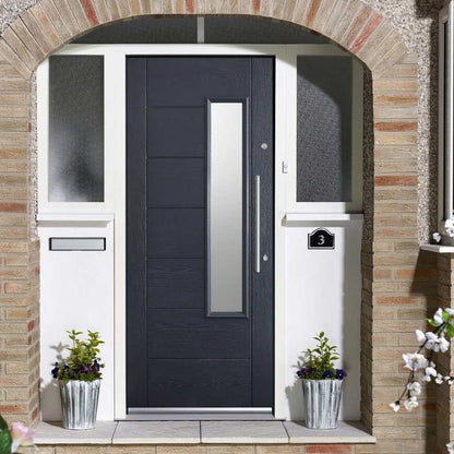 LPD GRP Newbury Anthracite Grey 1L Glazed Exterior Door